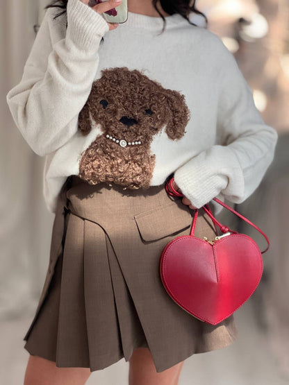 Пуловер POODLE WHITE