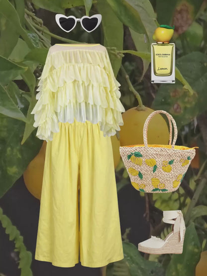 Лятна сламена чанта LEMONADE